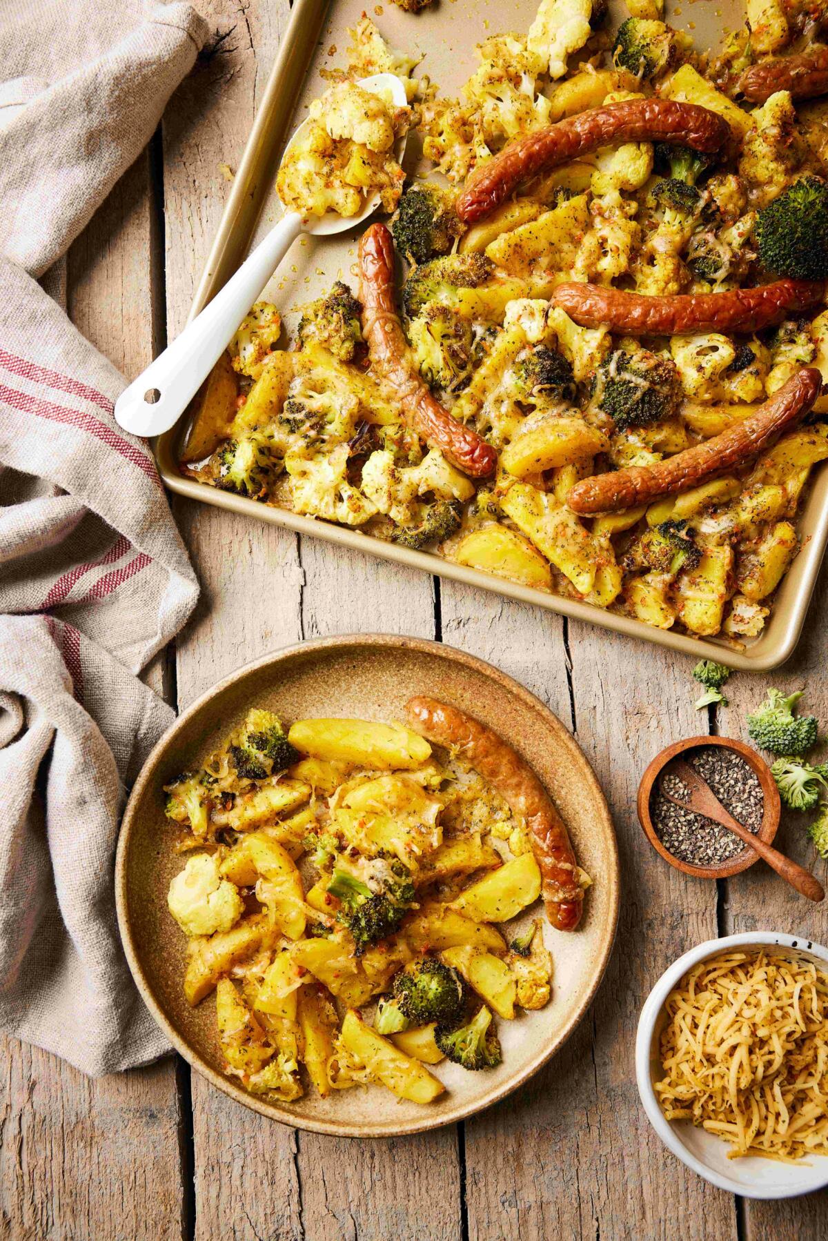 Uniekaas traybake avg’tje  (aardappelen, vlees, groenten)